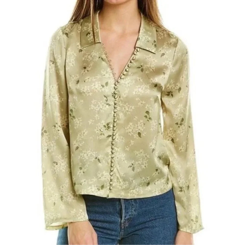 Rebecca Taylor Adela Silk Floral Button-Up Blouse. Size 2. NWOT. Never Worn. - Picture 1 of 7
